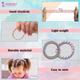 Majestique Printed Stretchable Braided Hair Tie Rubber Bands Ponytail Holder Scrunchies 12's - Hair Clips/Bands