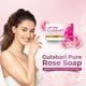 Dabur Gulabari Pure Rose Extract Soap (Pack Of 3 X 150 g) 450 g - Soaps