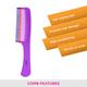 Vega Grooming Hair Comb, for Men and Women, Red (VC21264) 2's - Hair Combs