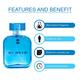 Ajmal Titanium EDP Citrus Spicy Perfume For Men And Blu EDP Aquatic Woody Perfume For Men 190 ml - Men Perfumes (Edt/Edp)