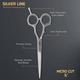 Vega Professional Micro Cut 5' Silver Line Hairdressing Scissor (VPVSC-22) 1's - Grooming Kits