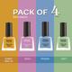 Faces Canada Ultime Pro Splash Mini Nail Enamel, Linty + Viola + Frozen + Sunny Side Up, 20ml 4's - Nail Polish
