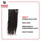 Bronson Professional Hair Extensions Straight Hair 5 Clip-In 24 inch Dark Brown No 4 1's - Hair Clips/Bands