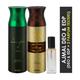 Ajmal Sacrifice Ll Him & Wisal Dhahab Each Of Deo & Aretha EDP Pack Of 3 For Men & Women 420 ml - Perfumes (Edt/Edp)