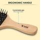 Bronson Professional Paddle Hair Brush Wooden with Strong & Fflexible Nylon Bristles 12's - Hair Brushes
