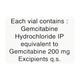 Gemibine 200mg Injection 1's - Cancer Oncology-Cyt