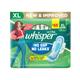 Whisper Ultra Heavy Flow Protection XL (280mm) 6's - Sanitary Napkins