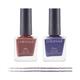 Colorsoul Bliss Vegan Nail Enamel, Dusty Mauve, Tickled Purple, B06, B08 (Pack of 2 x 8 ml) 1's - Nail Polish