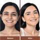 Mamaearth Glow Serum Foundation Mini Tube with Vitamin C & Turmeric for 12-Hour Long Stay- 02 Creme Glow 12-Hour Long Stay, 2X Instant Glow 18 ml - Foundation