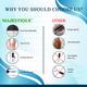 Majestique Set of 2 Foot Scrubbers and Nail Filer with Cuticle Remover - Multicolor 1's - Body Scrubbers & Brushes