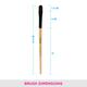 Vega Eye Shadow Makeup Brush, Wooden Color 2's - Eye Brush