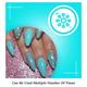 Nails On Board Handmade Press On Gel Nails- Holographic Aqua Blue X Small 50 gm - Nail Care