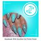 Nails On Board Handmade Press On Gel Nails- Holographic Aqua Blue X Small 50 gm - Nail Care