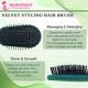 Majestique Styling Hair Brush, Nylon Round-Tip Bristles Hair Comb for Detangling, Separating, Shaping - Velvet Green 1's - Hair Brushes