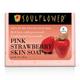 Soulflower Pink Strawberry Skin Soap 150 gm - Shower Gels & Body Wash