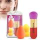 Majestique Chubby Foundation Brush with Two Makeup Sponge - 3Pcs/Multicolor 1's - Face Brush
