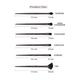 ALLURE Professional Makeup Brush Set with makeup brushes bag (Pack of 10) 1's - Face Brush