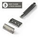 Hajamat Scythe Safety Razor, Ultra High Grade Stainless Steel 304, Gunmetal Finish 1's - Razors & Cartridges