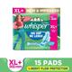 Whisper New Ultra with Soft Wings Sanitary Pads (Xl+) 15's - Sanitary Napkins