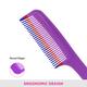 Vega Grooming Hair Comb, for Men and Women, Red (VC21264) 2's - Hair Combs