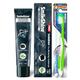 SmiloShine Whitening Toothpaste with Activated Charcoal - Menthol Flavor 100 gm + Free SmiloShine Pro Whitening Toothbrush - Toothpaste