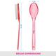 Vega New Luxury Bristle Bath Brush for Gentle Body Massage, Pink (BA-1/3) 170 gm - Body Scrubbers & Brushes