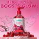 mCaffeine Brightening Raspberry Body Wash - Fruity Raspberry Aroma, Vitamin C Rich & 5% Glycerine 300 ml - Shower Gels & Body Wash
