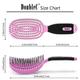 NuWay 4HAIR U.S. Patented Detangler Hair Brush for Men & Women - Rose Pink - Detangling DoubleC 1s 1's - Hair Brushes