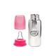 Buddsbuddy RIO Stainless Steel Regular Neck Feeding Bottle - Pink 180 ml - Feeding & Nursing