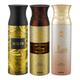 Ajmal Aurum & Wisal Dahab & Wisal Deodorant Spray - For Men & Women (Pack Of 3) 200 ml - Perfumes (Edt/Edp)