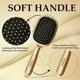 Majestique Detangling Paddle Brush, Refresh and Extend for All Hair Types - Golden 1's - Hair Brushes