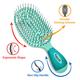 NuWay 4HAIR U.S. Patented Detangler Hair Brush for Men & Women - Teal - Detangling TravelC 1s 1's - Hair Brushes