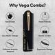 Vega Beard Comb for Men, Black (VC2HMBC-222F) 2's - Hair Combs