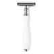 Truefitt and Hill Faux Porcelain Double Edge Safety Razor Chrome Wellington Luxury Essential Grooming Collection For Men 1's - Razors & Cartridges
