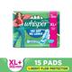 Whisper New Ultra with Soft Wings Sanitary Pads (Xl+) 15's - Sanitary Napkins
