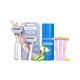 LetsShave Evior 3 Sensitive Razor 3's + Evior Whipped Shave Cream 150 gm - Women - Hair Removal Accessories