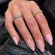 Gush Beauty Nailed It Reusable Luxury Press On Nails With Application Kit French Pink Tips - Medium Almond 1's - Nail Art