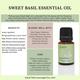 Februus Organics Pure Essential Oil - Sweet Basil 10 ml - Essential Oils