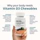 Briyo Vitamin D3 2000 IU Chewable tablets - Natural Grape Flavor 90's - Multi-Vitamins