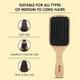 Bronson Professional Paddle Hair Brush Wooden with Strong & Fflexible Nylon Bristles 12's - Hair Brushes