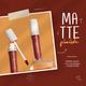 Mars Matte Lip Color, (Celebrity Red) 4.5 ml - Liquid Lipsticks