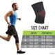 AccuSure Knee Brace Compression Sleeve - Black & Red (M) 1's - Knee/Leg Supports