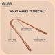 Gubb Copper Tongue Cleaner with Handle Made of Pure Copper Enriched with Anti-Bacterial Properties 1's - Floss & Tongue Cleaners