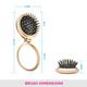 Vega Compact Folding Hair Brush For Women, Mini Travel Pocket Tool For Wet & Dry Use, (R2-Fm) - Hair Brushes