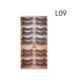 Bronson Professional Eyelash Set 3D False Long And Natural Eye Makeup No. L09 10's - Eyelashes