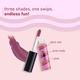Plum Soft Swirl Lip Gloss, High-Shine Finish, Intense Pigment, 3 Shade In 1, 123 Watermelon Coulis 6 ml - Liquid Lipsticks