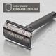 Hajamat Spade Ultra High Grade, Stainless Steel 304, Gunmetal Finish 1's - Razors & Cartridges