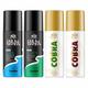 St. John Cool Limited Edition Deodorant Spray 150 ml + Sports Limited Deodorant Spray 150 ml + Cobra Envy Deodorant Spray 150 ml + Cobra Oud Deodorant Spray 150 ml - Men Deodorants/Roll-Ons