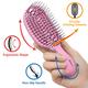 NuWay 4HAIR U.S. Patented Detangler Hair Brush for Men, Women & Kids - Light Pink - JuniorC 1s 1's - Hair Brushes