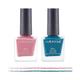 Colorsoul Bliss Vegan Nail Enamel, Breezy Pink , Teal Delight, B01, B21 (Pack of 2 x 8 ml) 1's - Nail Polish